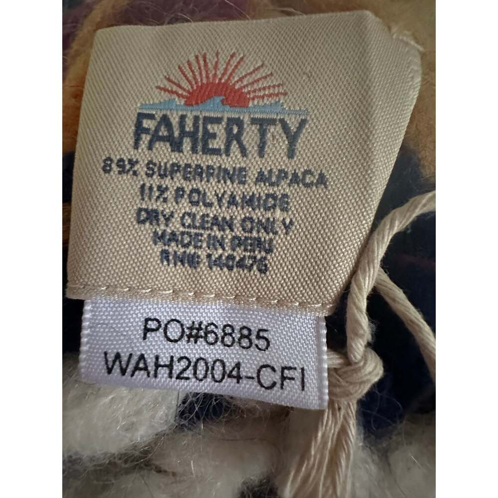 Faherty x B. Yellowtail Chunky Hand-Knit Alpaca Scarf oversized native new 12x80 - Picture 8 of 11